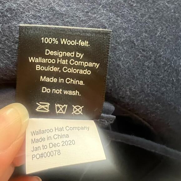 Wallaroo Hat Company Sun Hat Women's Felt Wool UPF 50+ Sun Protection Navy NWT - Picture 8 of 11